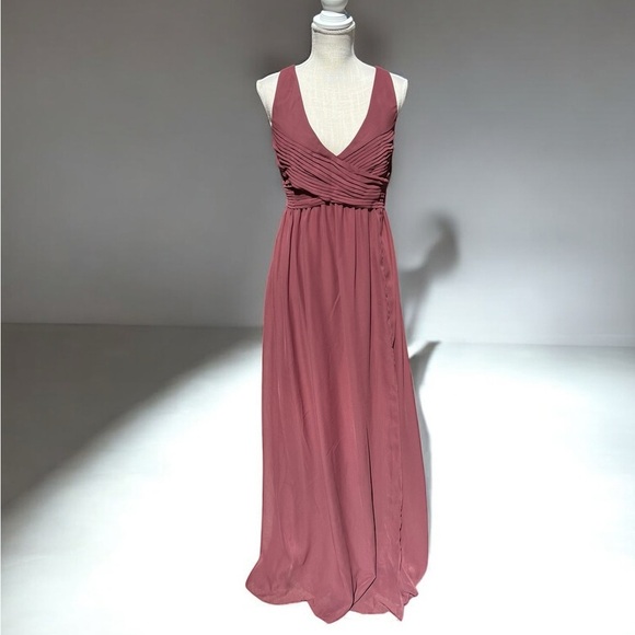 🌻Birdy Grey Laurie Chiffon Dress in Rosewood - Picture 3 of 12